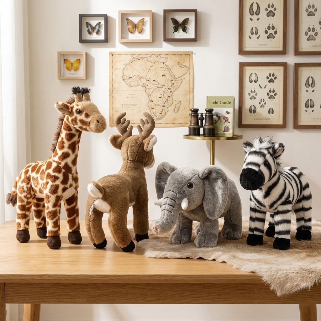 Kids Toys Elephant - Simulated Standing Animal Plush Toy Zebra