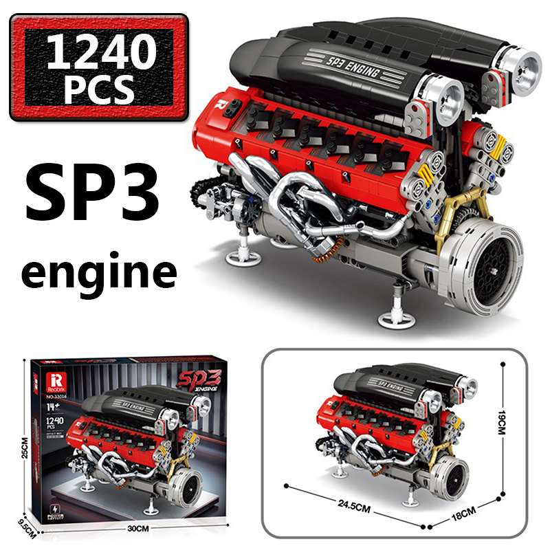 1240PCS Car Engine SP3 Engine  - Kids Toys Idea ulasan dan harga