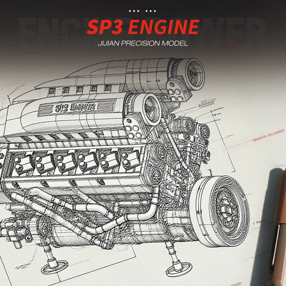 1240PCS Car Engine SP3 Engine  - Kids Toys Idea ulasan dan harga