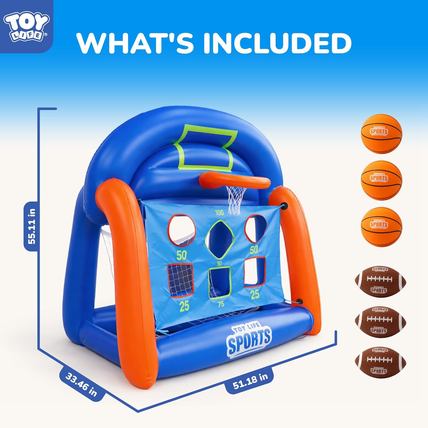 Multi-Sport Pool Games Inflata - Kids Toys Set ulasan dan harga