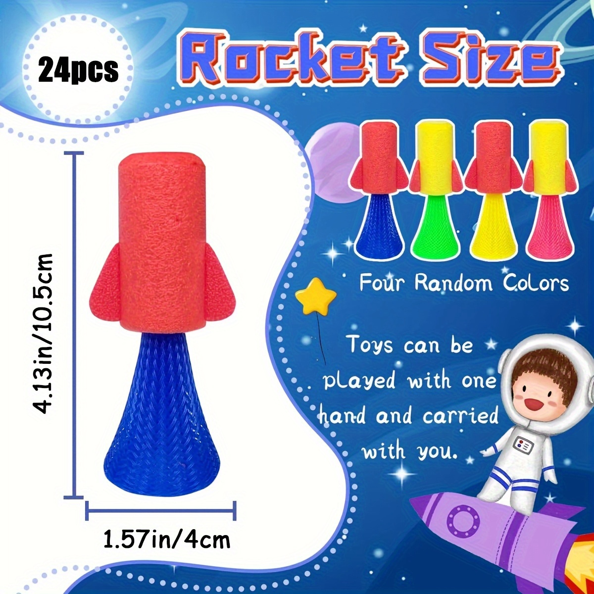 12/24Pcs Jumping Spring Rocket - Kids Toys Jumping Poppers ulasan dan harga