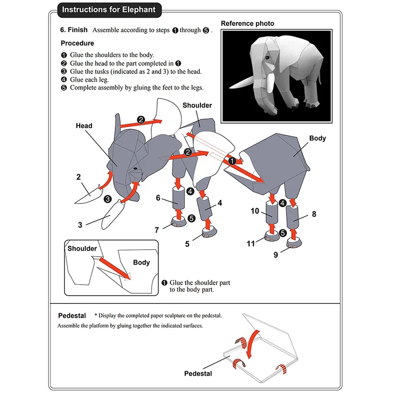African Elephant Origami Art M - Kids Toys Elephant ulasan dan harga