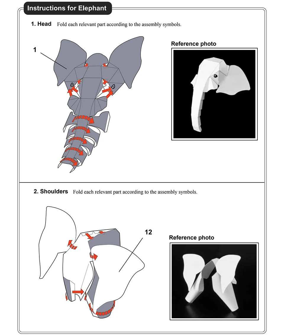 African Elephant Origami Art M - Kids Toys Elephant ulasan dan harga