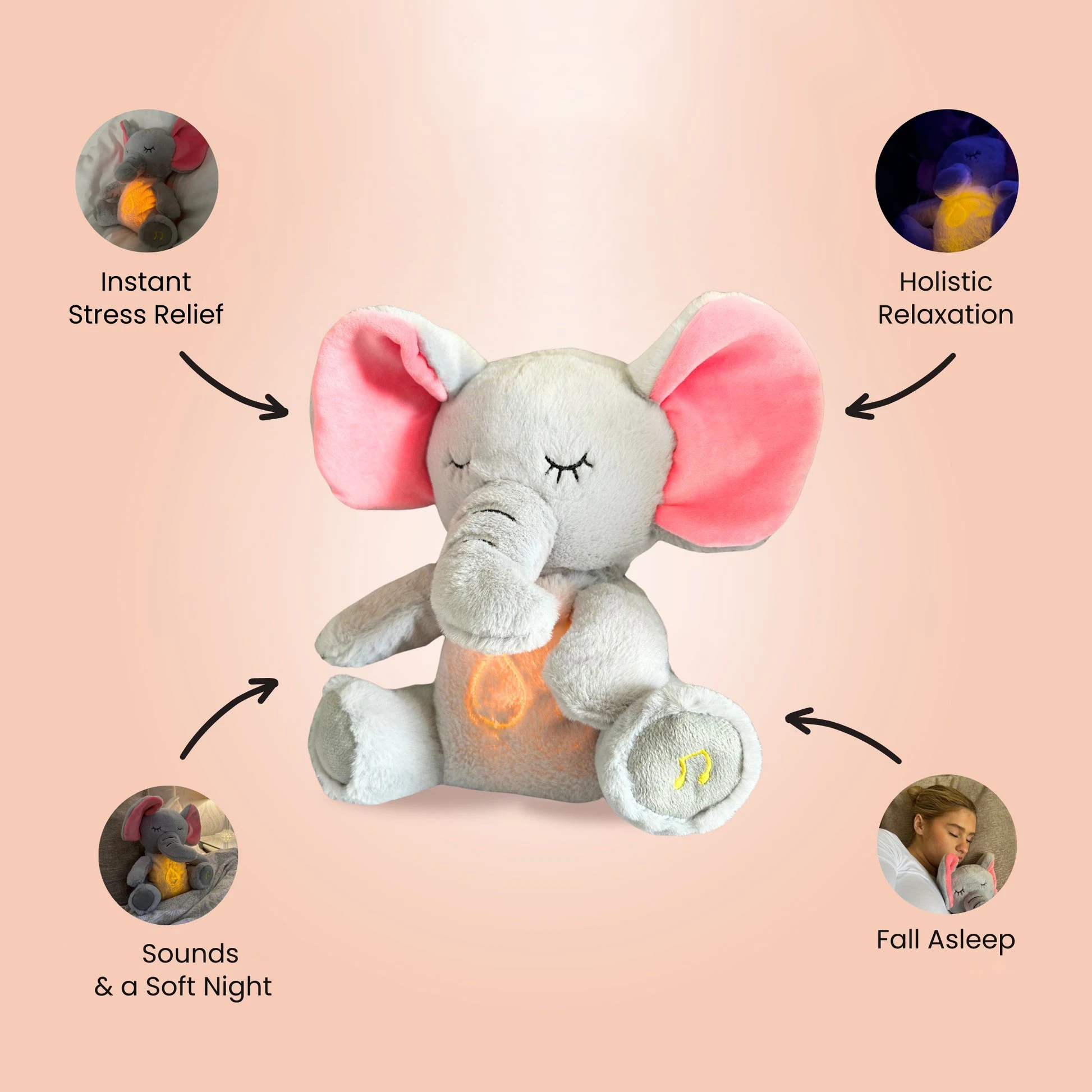 4 Modes Baby Breathing Soothin - Kids Toys Elephant ulasan dan harga