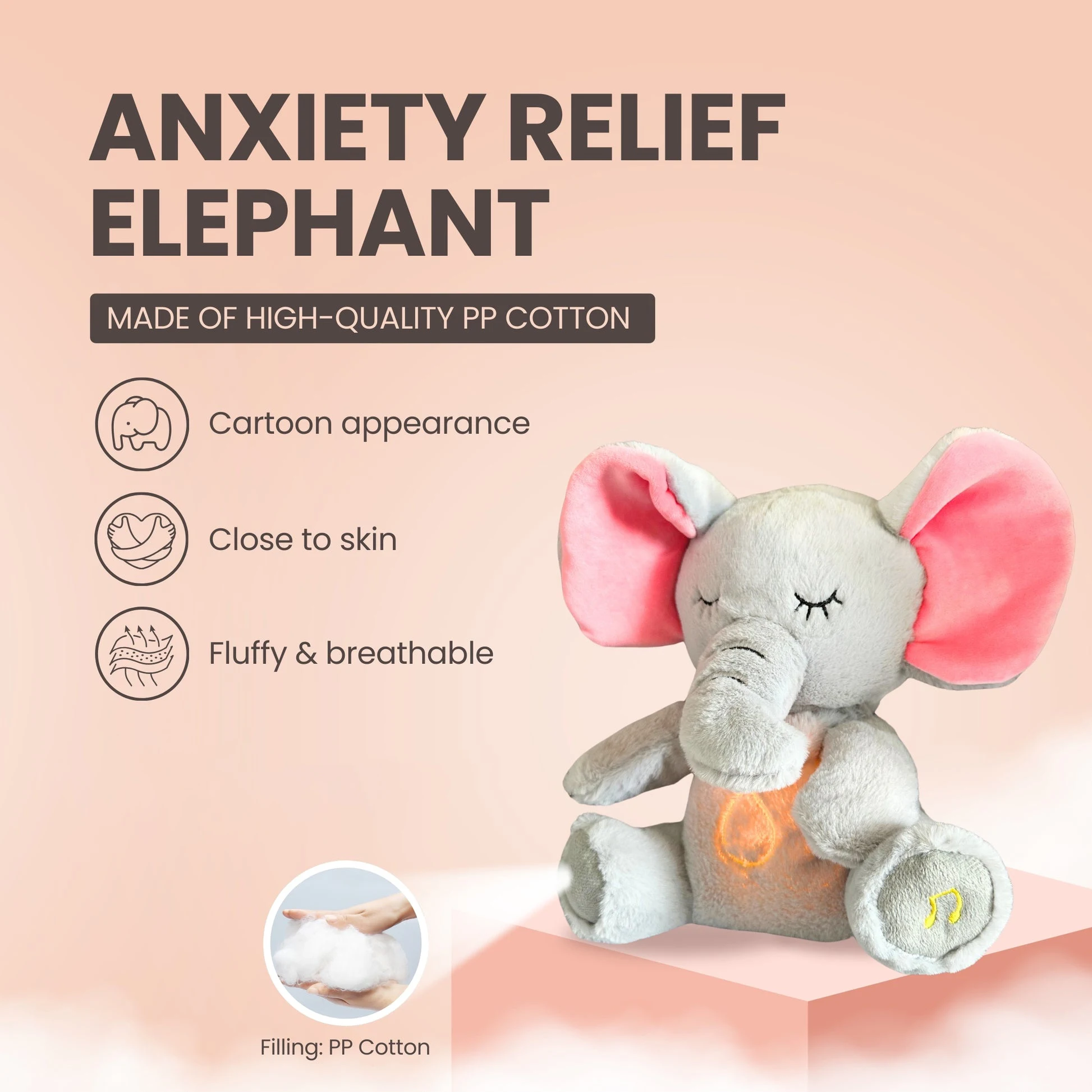 4 Modes Baby Breathing Soothin - Kids Toys Elephant ulasan dan harga