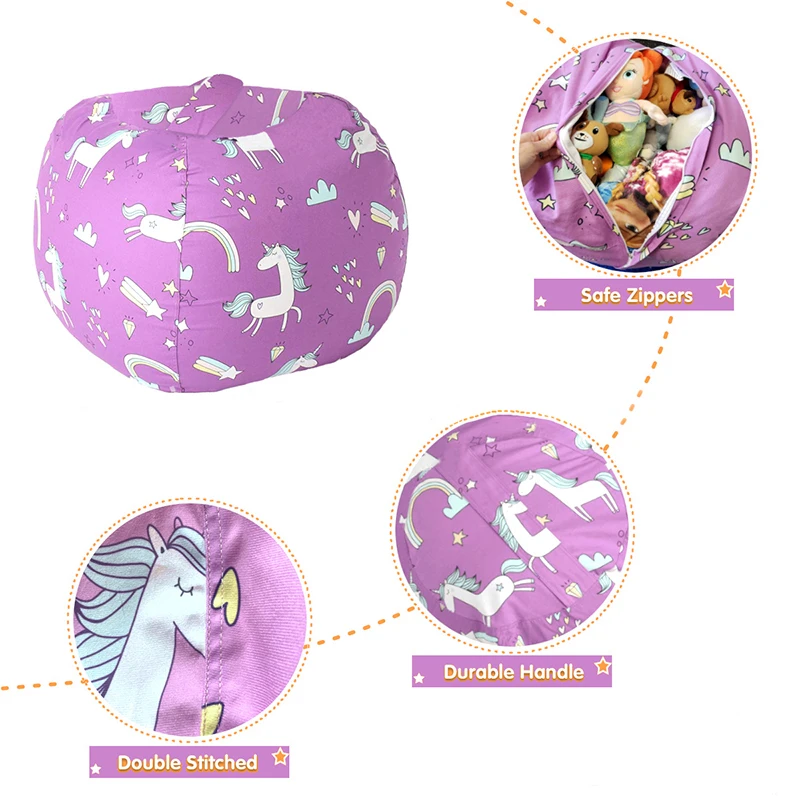 2025 New Bean Bag Storage Stuf - Kids Zip Toys ulasan dan harga