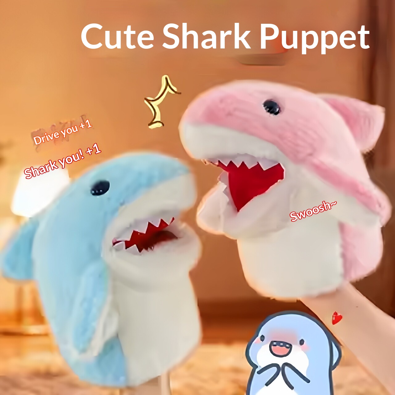 Shark Hand Puppet Plush Shark  - Kids Toys Idea ulasan dan harga