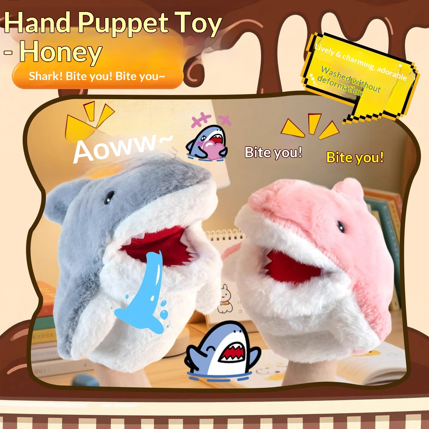 Shark Hand Puppet Plush Shark  - Kids Toys Idea ulasan dan harga