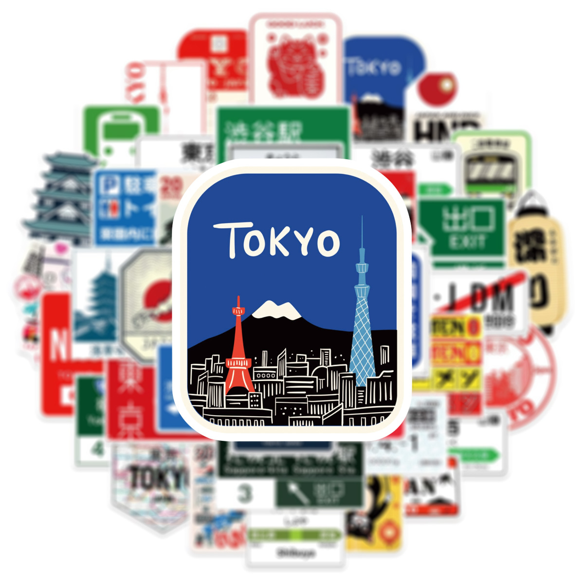 50PCS Japanese-Style Urban Log - Kids Toys Logo ulasan dan harga