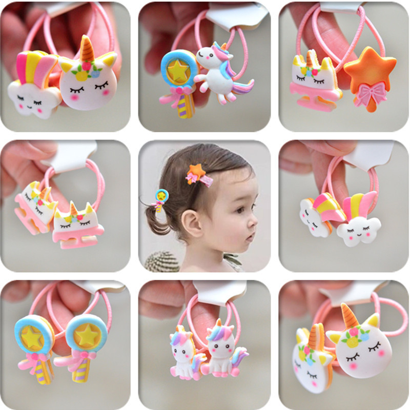 2PCS Cartoon Cute Rainbow Whit - Kids Toys Horse ulasan dan harga