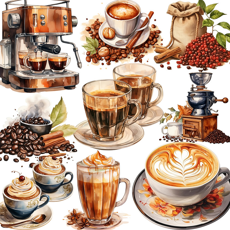 Vintage coffee Stickers Crafts - Kids Toys Vintage ulasan dan harga